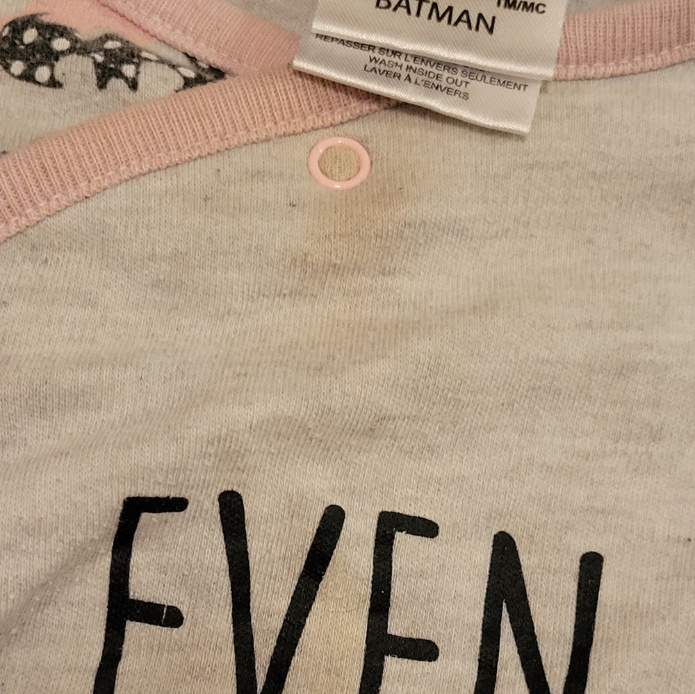 Batman Kids Pajama Set - Black and Pink - Picture 3 of 7